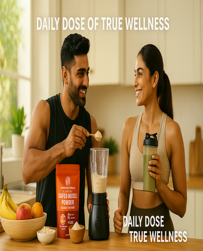 Jaivik Naturals Safed Musli Powder – 100% Pure, Natural, Herbal Supplement for Strength, Stamina & Vitality | Vegan & Organic - Jaivique Naturals