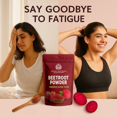 Jaivik Naturals Beetroot Powder 150g | Blood Circulation, Skin Glow, Energy Booster + Jaivik Naturals Ashwagandha Powder 150g | Stress Relief, Energy Booster, Pure & Natural