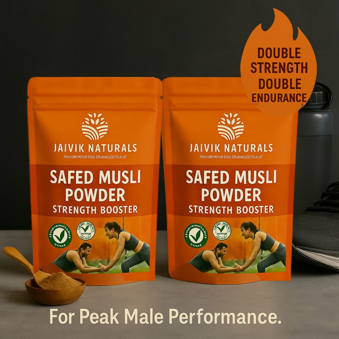 Jaivik Naturals Safed Musli Powder 50g | Strength & Vitality Booster, 100% Pure