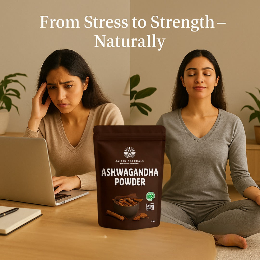 Jaivik Naturals Ashwagandha Powder 150g | Stress Relief, Energy Booster, Pure & Natural