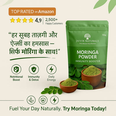 Jaivik Naturals Moringa Powder 500g | Nutrient-Rich Superfood, Immunity & Energy Booster