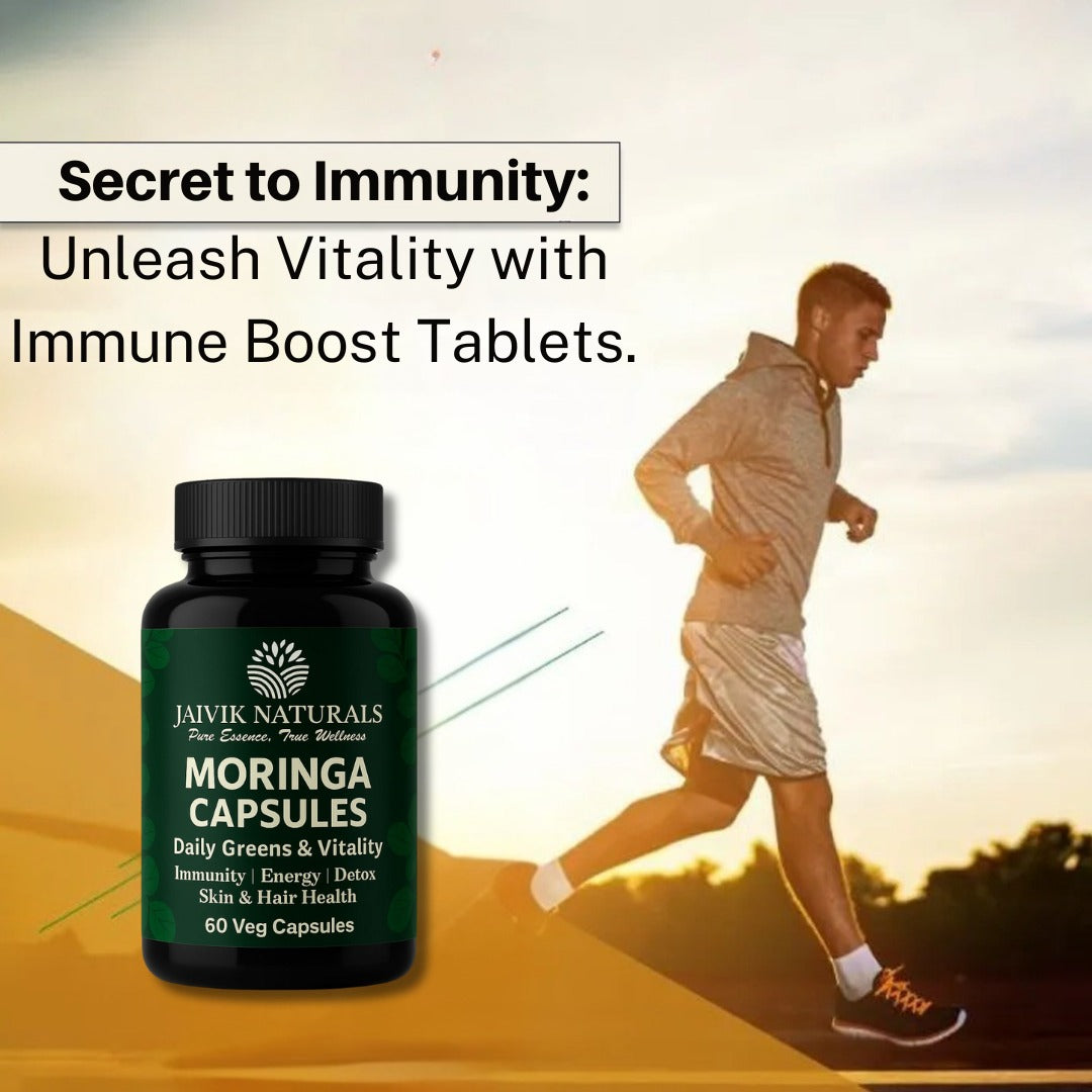 Moringa Capsules for Immunity Boost, Energy & Detox – Jaivik Naturals | 60 Vegetarian Herbal Supplements