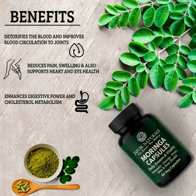 Moringa Capsules for Immunity Boost, Energy & Detox – Jaivik Naturals | 60 Vegetarian Herbal Supplements